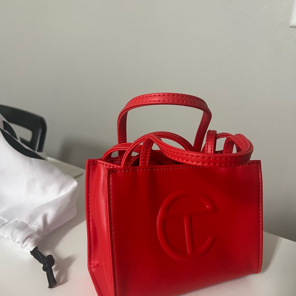 ONLY USED ONCE! LIKE NEW TELFAR RED MINI BAG